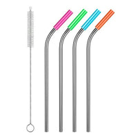 8 pc Plastic-free Stainless Steel Straws